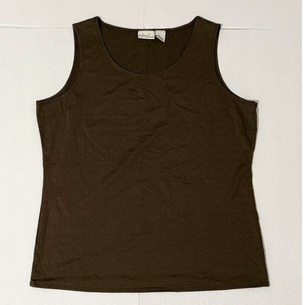 Kim Rogers  Sleeveless Tank/Shell, Olive Green, Size L